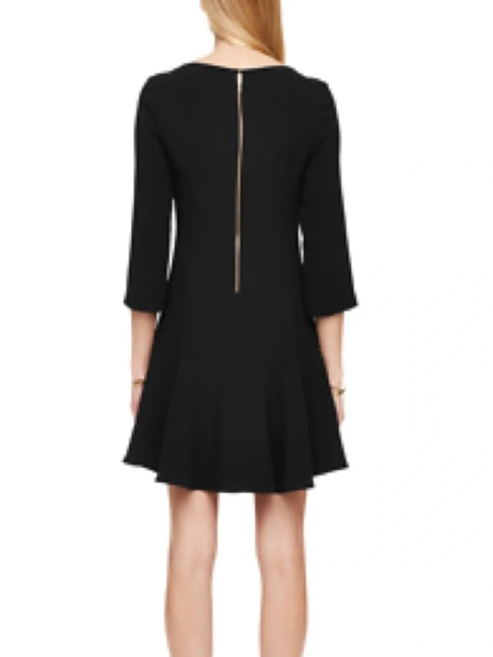 NWT Kate Spade Crepe Flounce Dress Caution to the Wind Black Size 0
